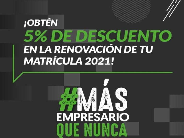 Imagen de noticia: 5% de descuento en la renovación de matrícula 2021