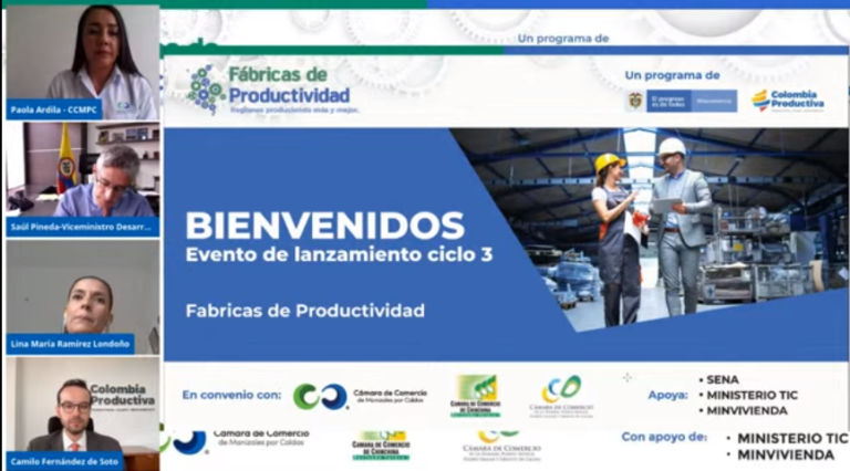 Con la apertura de 25 nuevos cupos, Fábricas de Productividad inicia el tercer ciclo en Caldas.