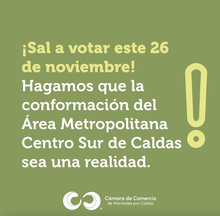 La consulta popular permitirá votar por la conformación del Área Metropolitana Centro Sur de Caldas