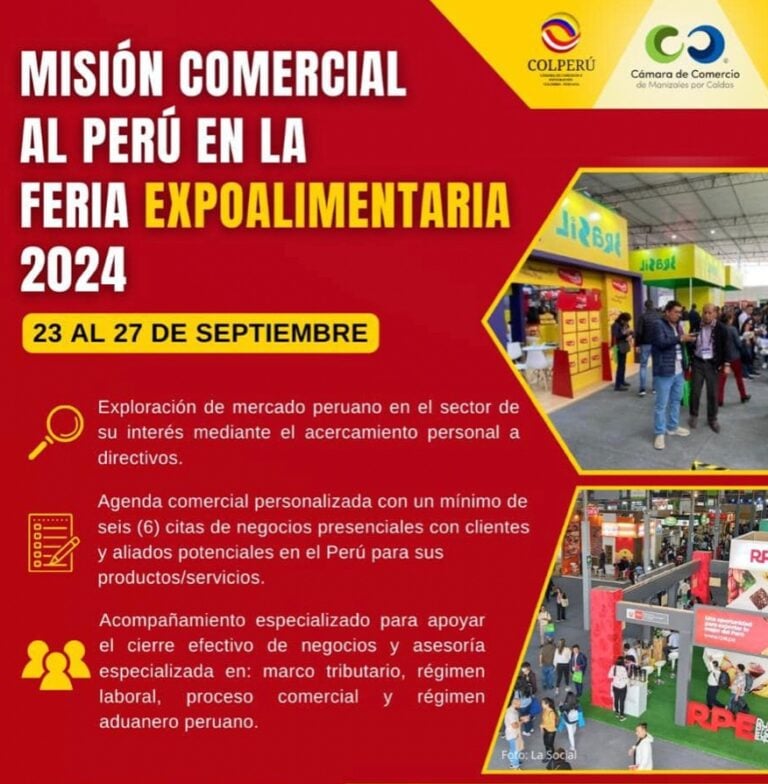 Empresarios de la CCMPC, participarán en misión comercial en Perú, en el marco de la Feria Expoalimentaria