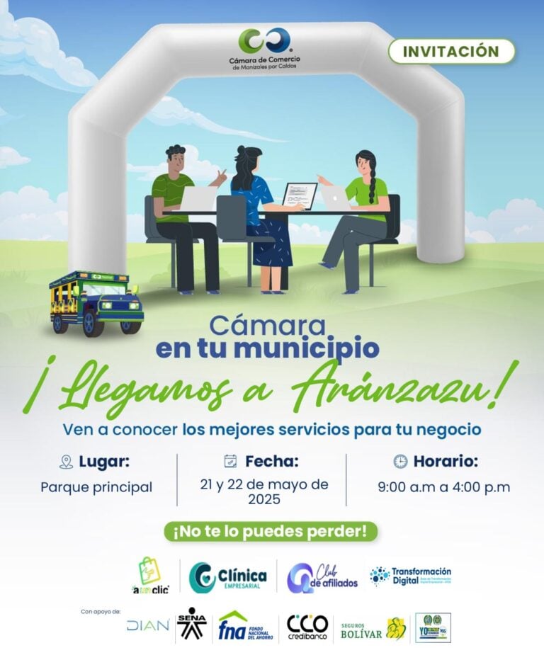 “Cámara en tu Municipio” llega a Aránzazu con servicios y aliados para fortalecer los negocios locales