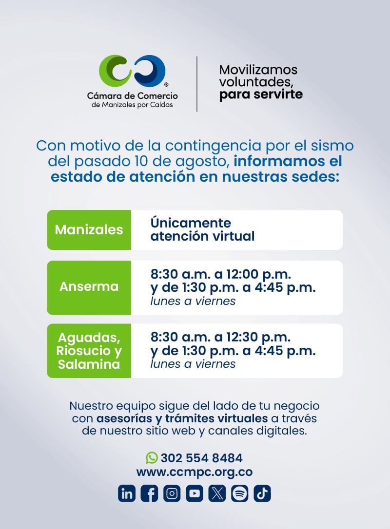 Banner móvil horarios sismo